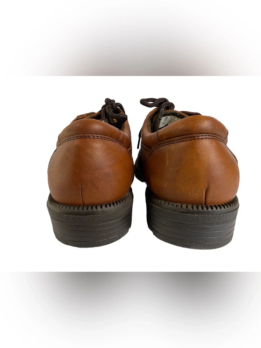 Dockers Brown Leather Derby Shoes with Black Soles